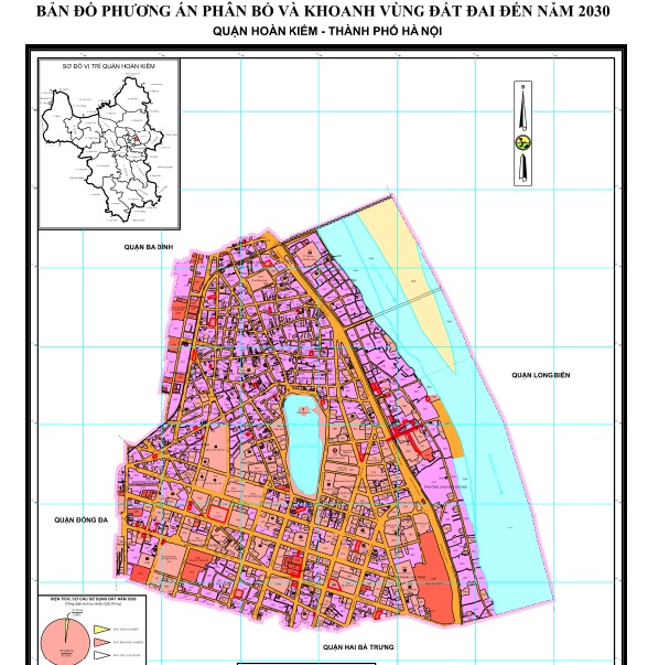 Bản đồ quy hoạch sử dụng đất Quận Hoàn Kiếm đến năm 2030