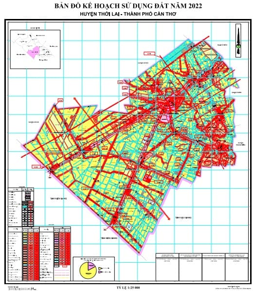 Bản đồ quy hoạch sử dụng đất huyện Thới Lai, TP Cần Thơ đến năm 2030