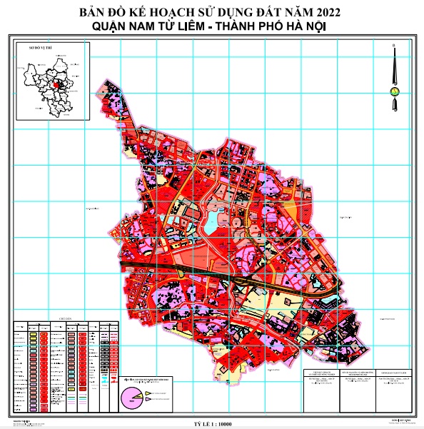 Bản đồ quy hoạch sử dụng đất Quận Nam Từ Liêm đến năm 2030
