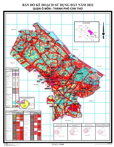 Bản đồ quy hoạch sử dụng đất quận Ô Môn đến 2030