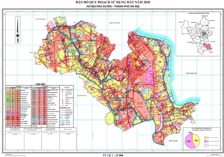 Bản đồ quy hoạch sử dụng đất huyện Phú Xuyên tại Hà Nội