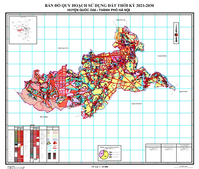 Bản đồ quy hoạch huyện Quốc Oai tại Hà Nội đến năm 2030