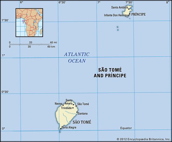 Bản đồ hành chính nước Sao Tome và Principe (Sao Tome and Principe Map) 2022