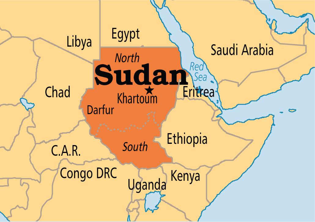 Bản đồ hành chính nước Sudan (Sudan Map) khổ lớn nằm 2022