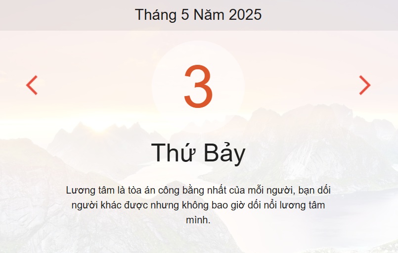 Âm lịch hôm nay 3/5 chính xác nhất, lịch vạn niên ngày 3/5/2025