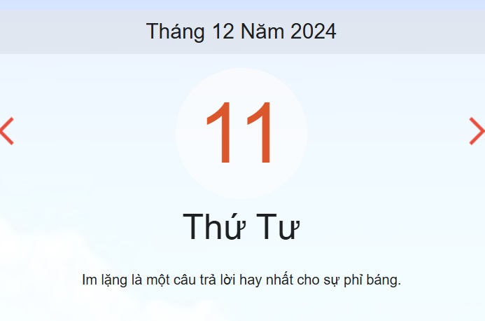 Lịch âm 11/12 - Âm lịch hôm nay 11/12 chính xác nhất - lịch vạn niên ngày 11/12/2024