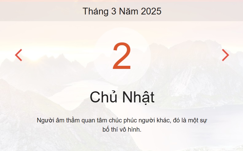 Lịch âm 2/3 chính xác nhất - lịch vạn niên ngày 2/3/2025