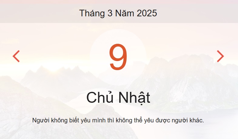 Âm lịch hôm nay 9/3 chính xác nhất - lịch vạn niên ngày 9/3/2025