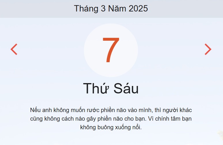 Âm lịch hôm nay 7/3 chính xác nhất - lịch vạn niên ngày 7/3/2025