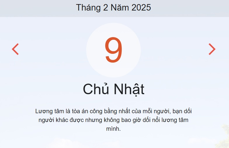 Lịch âm 9/2 chính xác nhất - lịch vạn niên ngày 9/2/2025