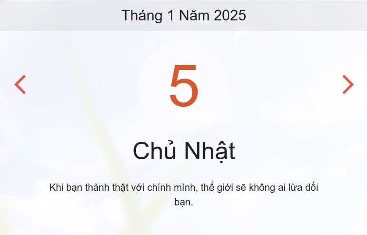 Lịch âm 5/1 chính xác nhất - lịch vạn niên ngày 5/1/2025