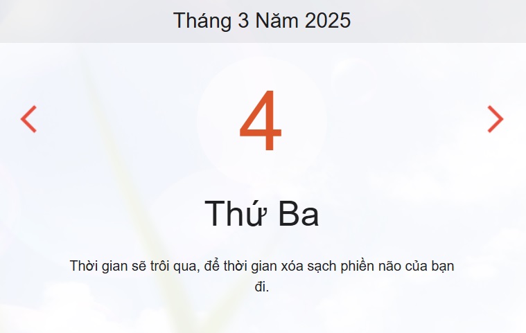 Lịch âm 4/3 chính xác nhất - lịch vạn niên ngày 4/3/2025