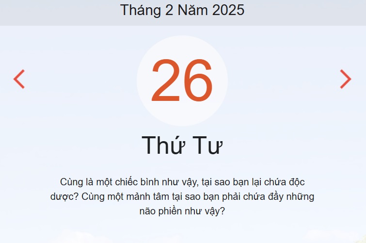 Lịch âm 26/2 chính xác nhất - lịch vạn niên ngày 26/2/2025