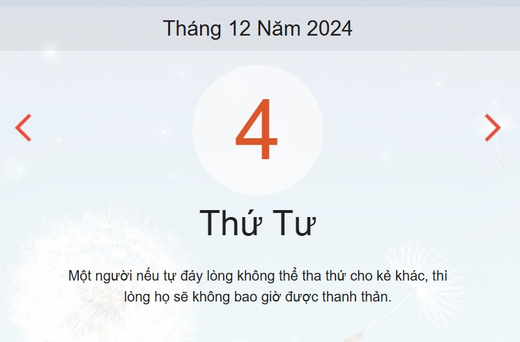 Lịch âm 4/12 - Âm lịch hôm nay 4/12 - lịch vạn niên ngày 4/12/2024