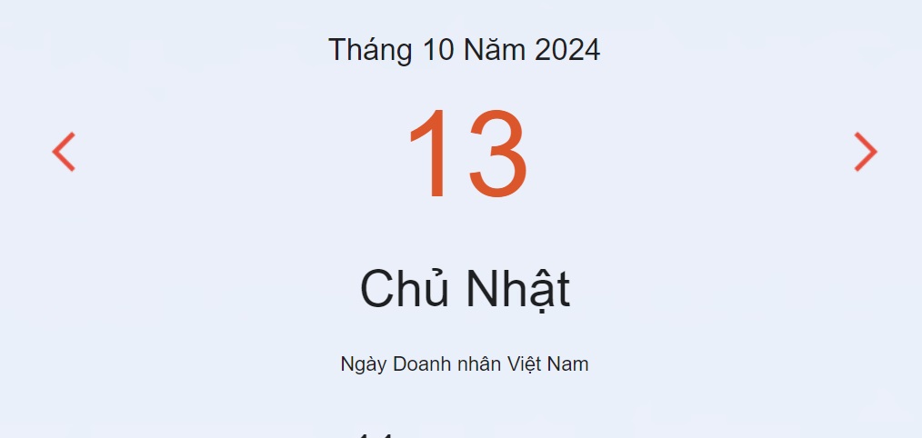 Lịch âm 13/10 - Âm lịch hôm nay 13/10 chính xác - lịch vạn niên ngày 13/10/2024