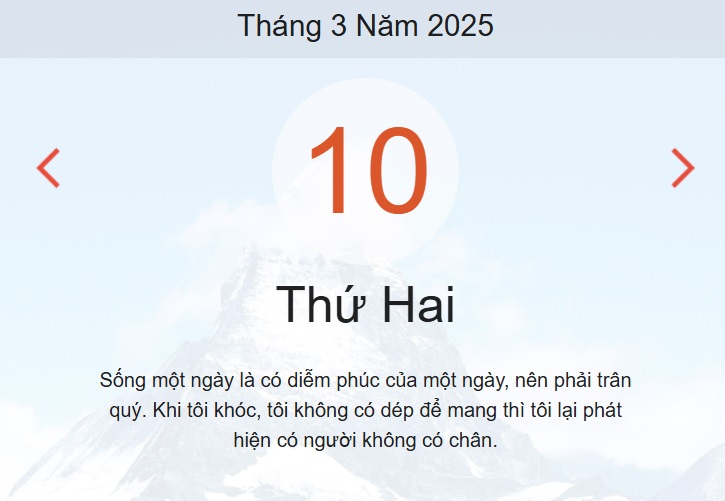 Xem Âm lịch hôm nay 10/3 chính xác nhất - lịch vạn niên ngày 10/3/2025