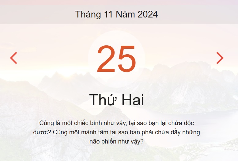 Lịch âm 25/11 - Âm lịch hôm nay 25/11 - lịch vạn niên ngày 25/11/2024