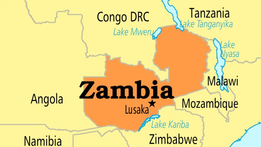 Bản đồ hành chính nước Zambia (Zambia Map) khổ lớn năm 2022