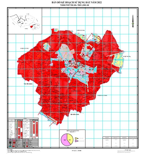 Bản đồ kế hoạch sử dụng đất năm 2022, thành phố Tân An