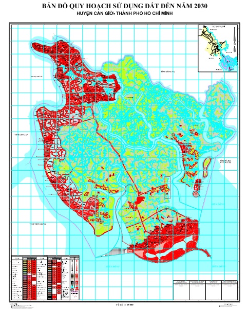 Bản đồ quy hoạch sử dụng đất đến 2030, huyện Cần Giờ