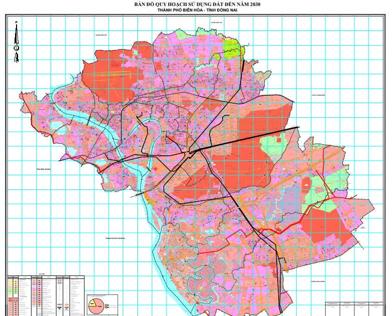 Bản đồ quy hoạch sử dụng đất thời kỳ 2021-2030 thành phố Biên hòa