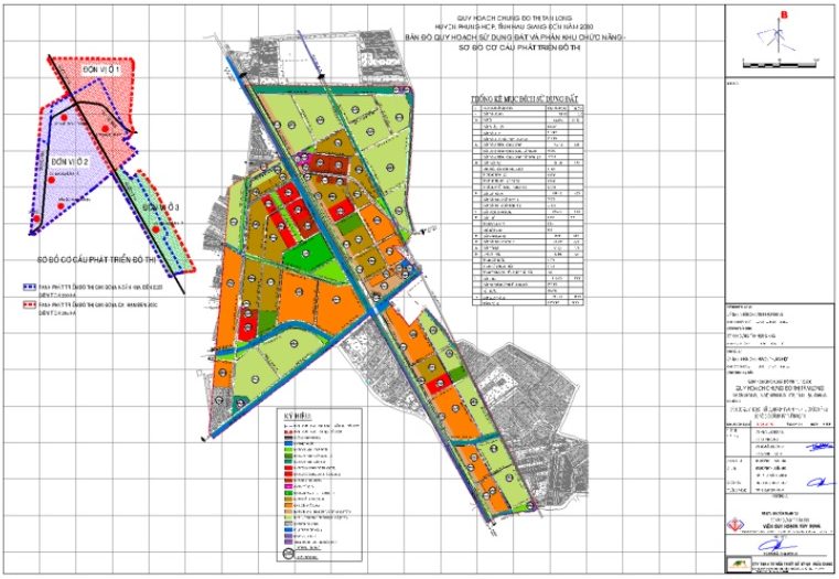 Bản đồ sử dụng đất đô thị Tân Long đến 2030
