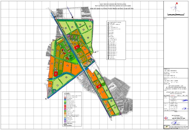 Bản đồ định hướng phát triển không gian Đô thị Tân long