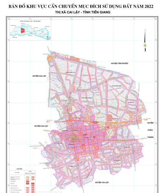 Bản đồ Vị trí các khu vực cần chuyển mục đích sử dụng đất 