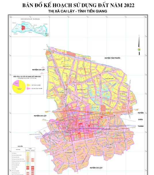 Bản đồ kế hoạch sử dụng đất năm 2022, thị xã Cai Lậy