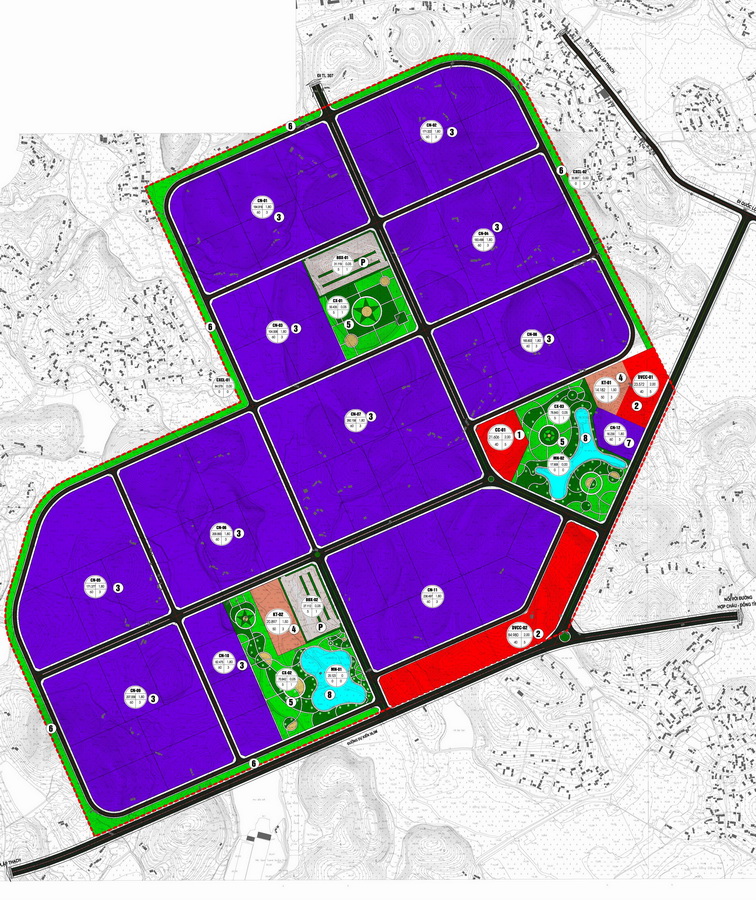 Bản vẽ quy hoạch tổng mặt bằng sử dụng đất