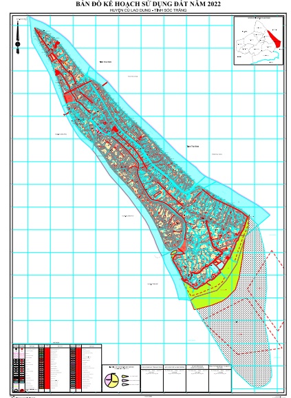 Bản đồ kế hoạch sử dụng đất năm 2022, huyện Cù Lao Dung