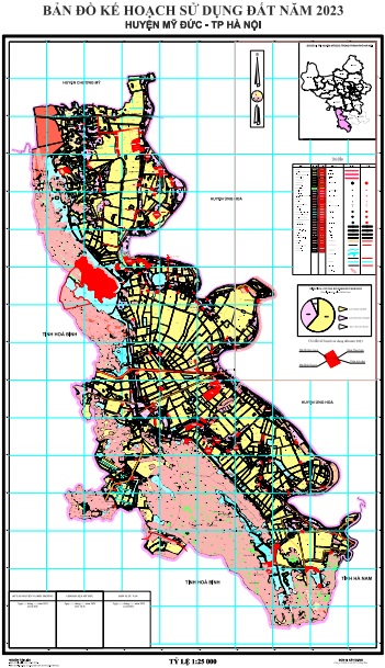 Bản đồ kế hoạch sử dụng đất năm 2023, huyện Mỹ Đức