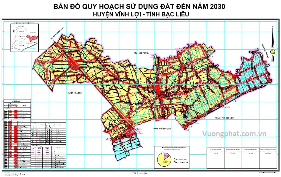 Bản đồ quy hoạch sử dụng đất đến 2030, huyện Vĩnh Lợi