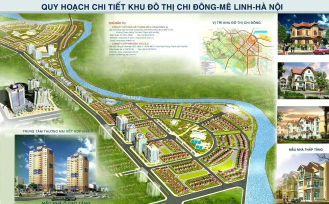 Sơ đồ mặt bằng quy hoạch Khu đô thị Chi Đông