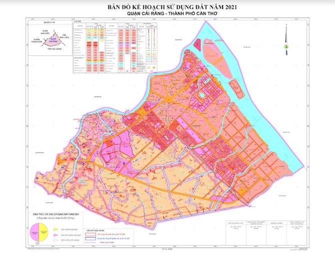 Bản đồ kế hoạch sử dụng đất năm 2021 quận Cái Răng