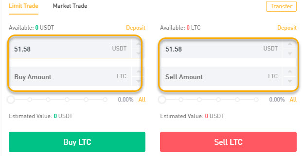 Nhập giá mua, giá bán, số lượng vào, rồi ấn Buy hoặc Sell tùy mục đích của bạn.