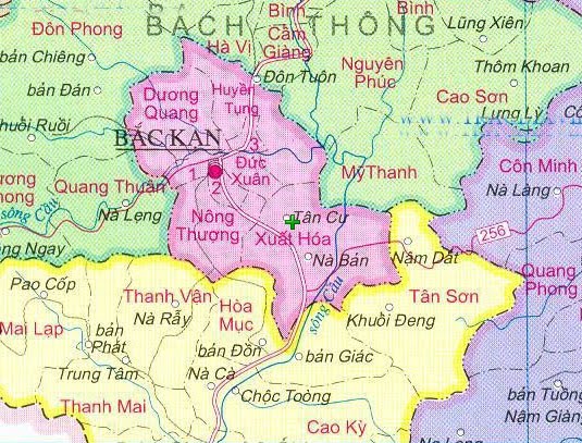 Bản đồ hành chính thành phố Bắc Kạn mới nhất