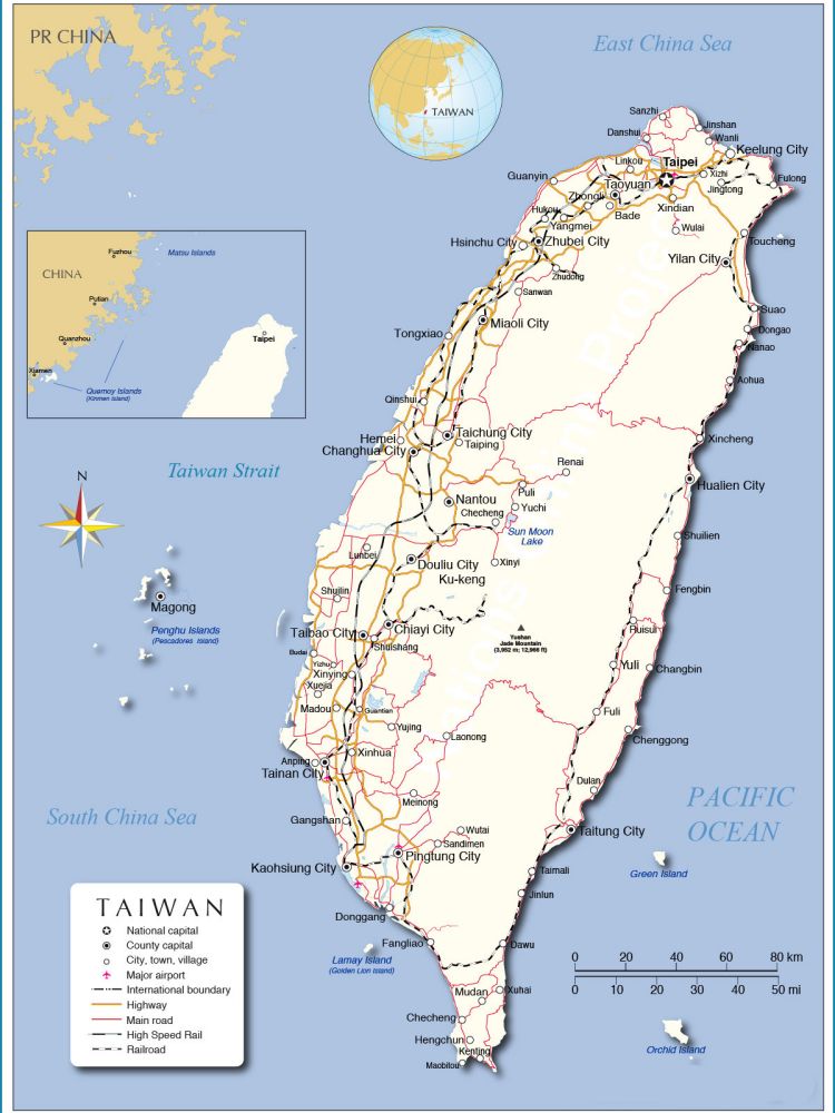 Bản đồ Đài Loan