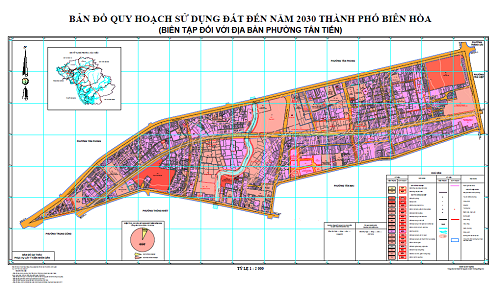 Bản đồ quy hoạch sử dụng đất Phường Tân Tiến đến năm 2030