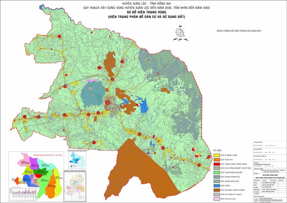 Quy hoạch sử dụng đất huyện Xuân Lộc đến năm 2030, tầm nhìn đến năm 2050