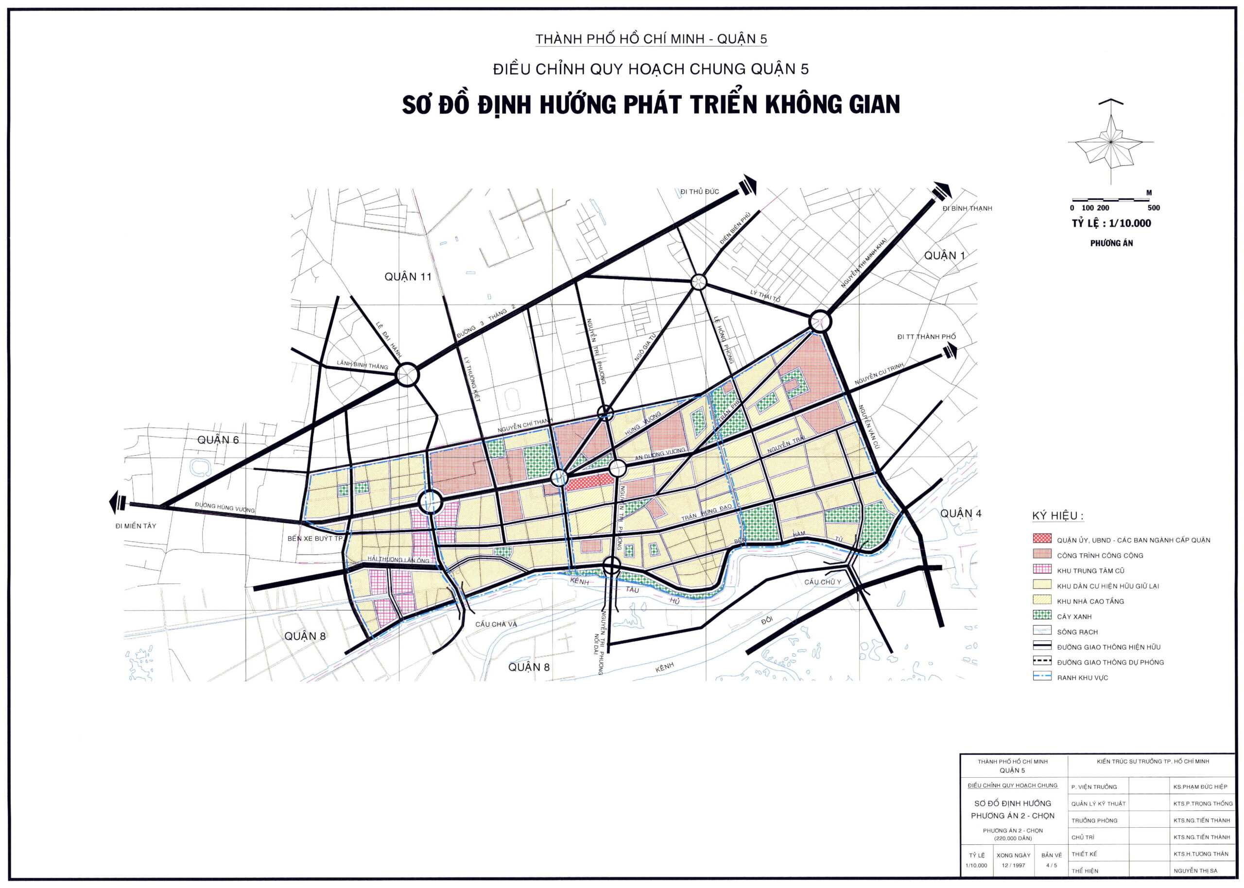 Sơ đồ định hướng phát triển không gian Quận 5