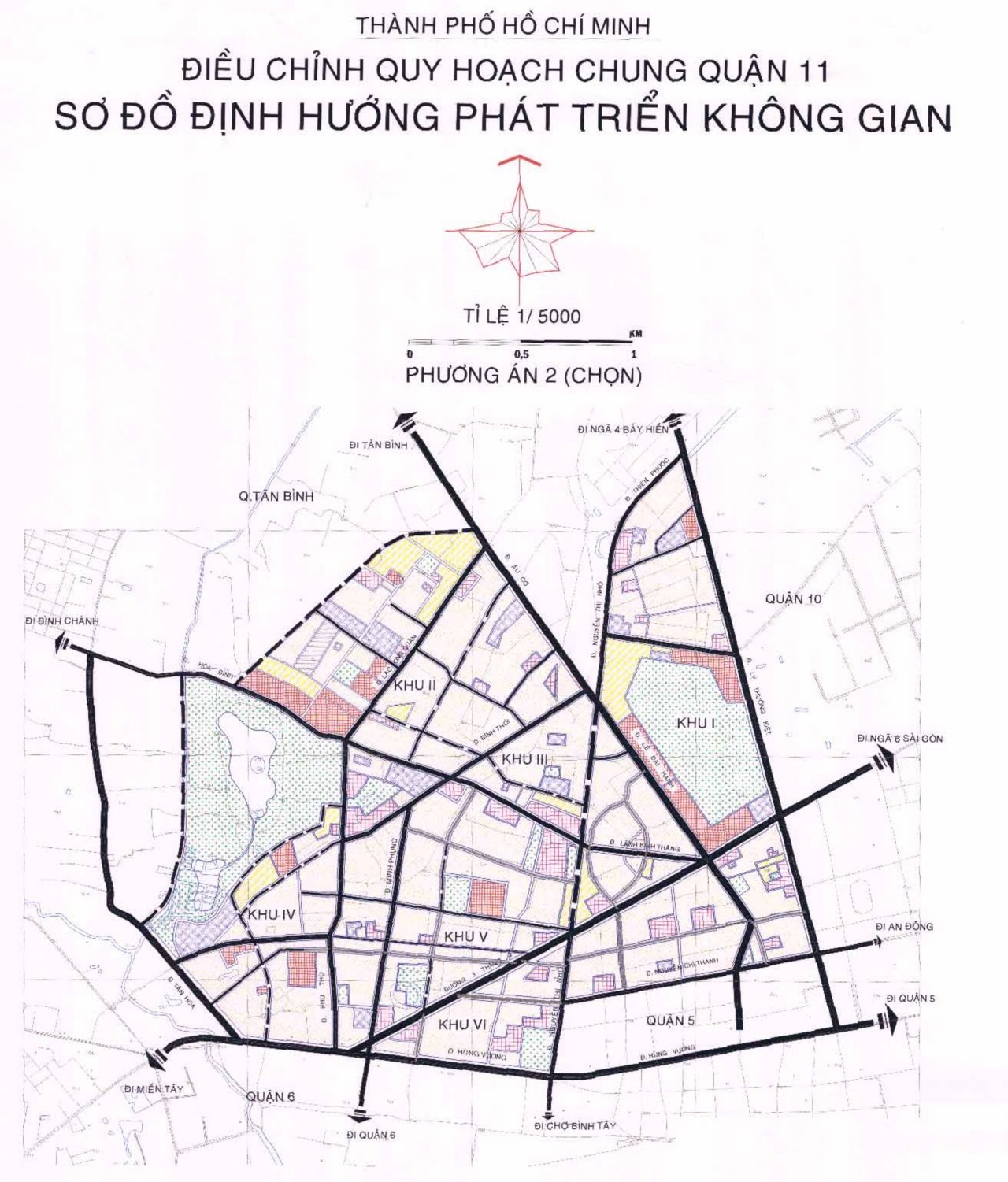 Sơ đồ định hướng phát triển không gian Quận 11