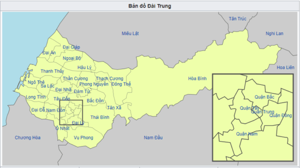 Các quận huyện của đài trung