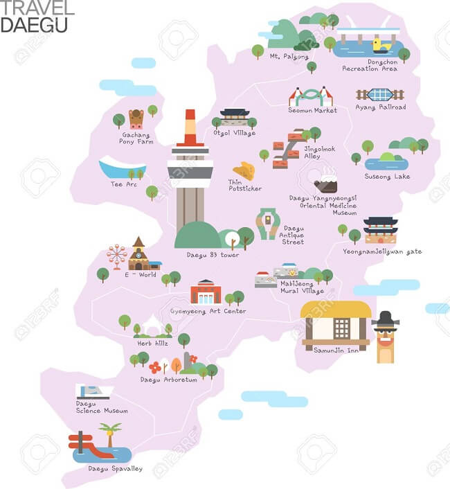 Bản đồ Deagu Hàn Quốc