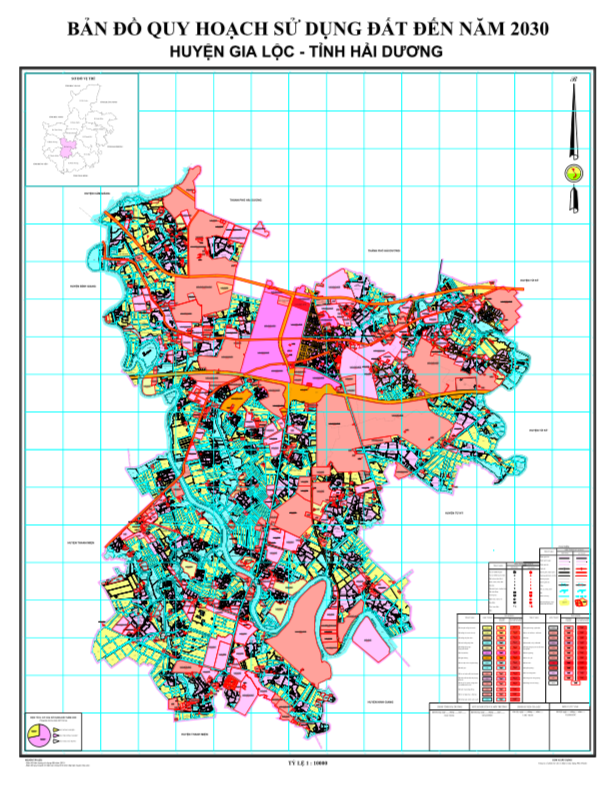 Bản đồ quy hoạch sử dụng đất Huyện Gia Lộc đến năm 2030