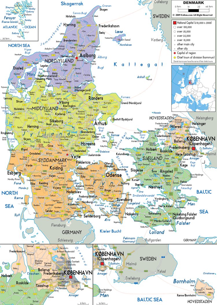 Bản đồ Đan Mạch