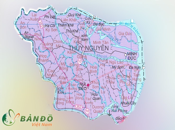 Bản đồ hành chính huyện Thủy Nguyên