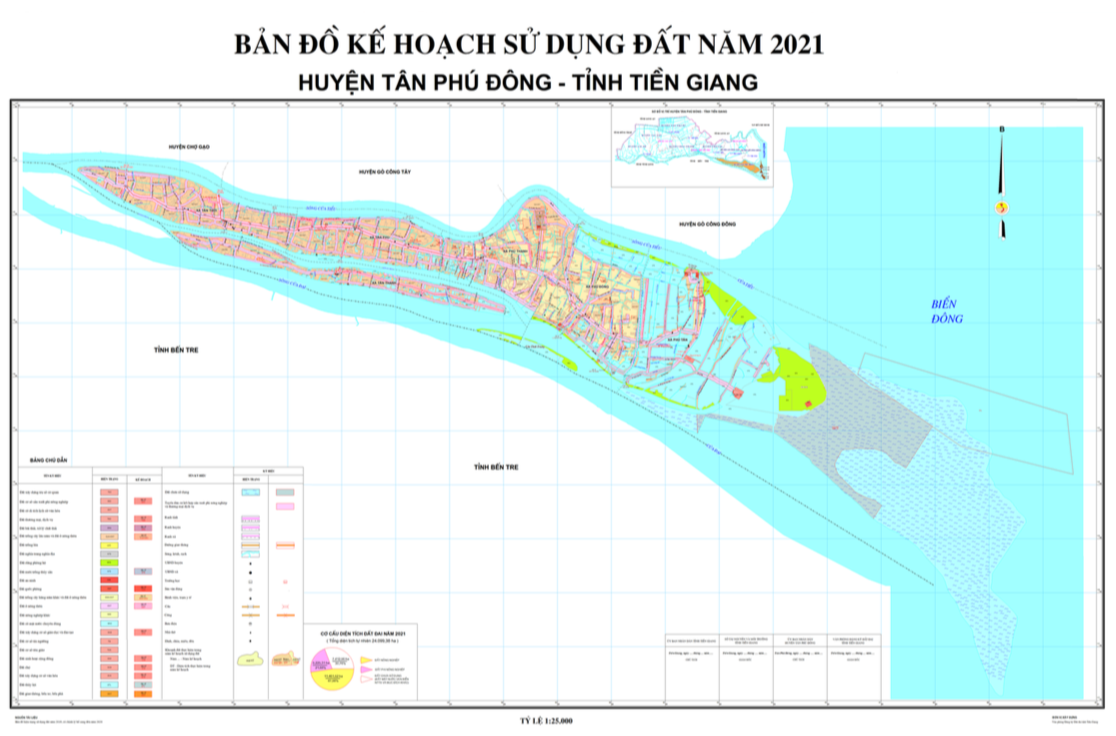 Bản đồ quy hoạch sử dụng đất Huyện Tân Phú Đông đến năm 2021