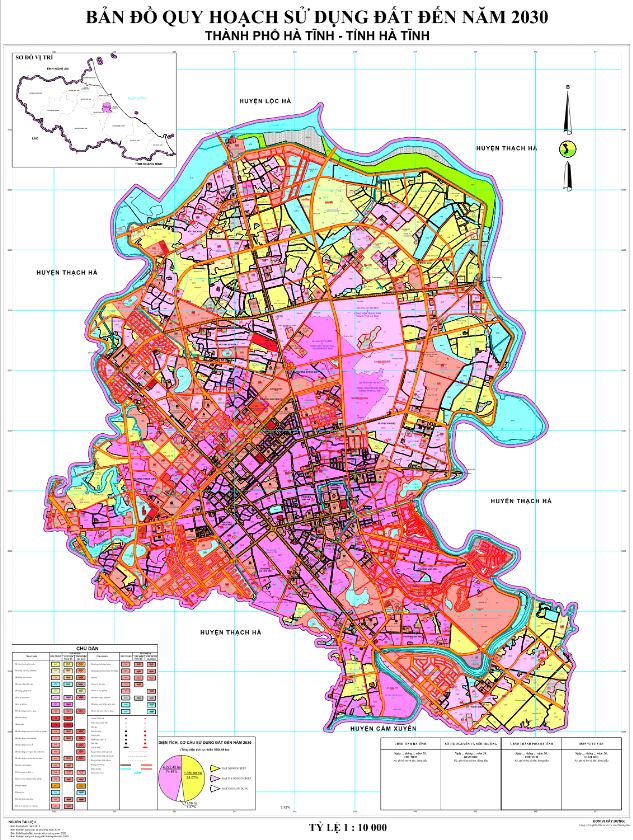 Bản đồ quy hoạch sử dụng đất Thành phố Hà Tĩnh đến năm 2030
