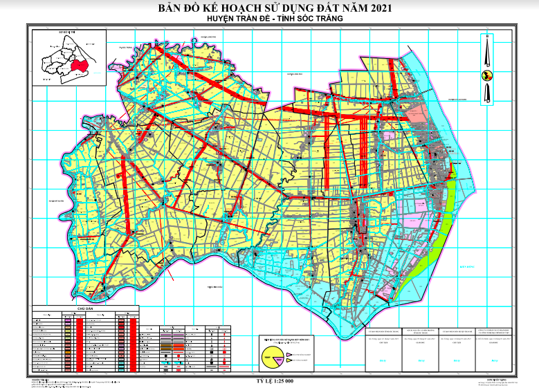 Bản đồ quy hoạch sử dụng đất Huyện Trần Đề đến năm 2021